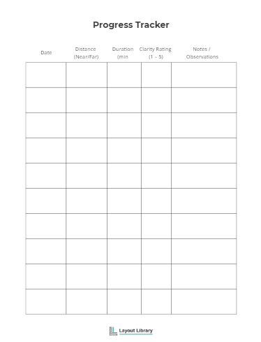 Hart chart printable - vision therapy exercise screenshot 3