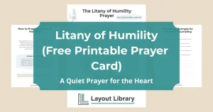Free Litany of Humility Printable Prayer Card Featured Image - Litany of Humility Printable Prayer Card