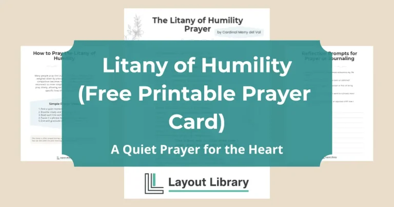 Featured Image - Litany of Humility Printable Prayer Card