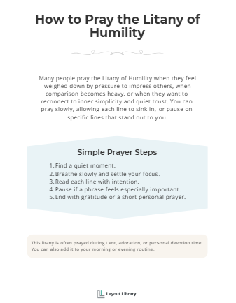 litany of humility printable prayer card - screenshot 2
