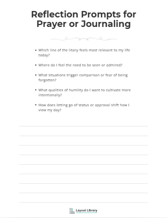 litany of humility printable prayer card - screenshot 3