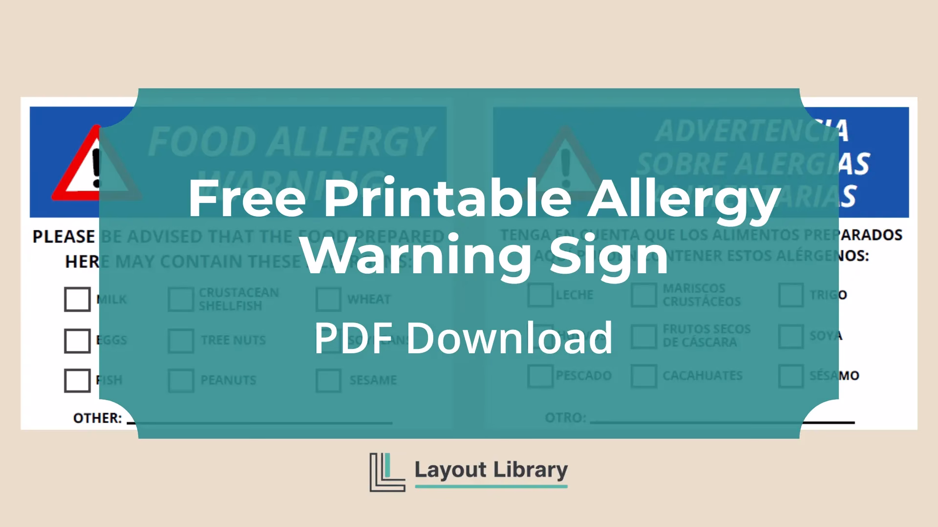 Featured Image - Free Printable Allergy Warning Sign