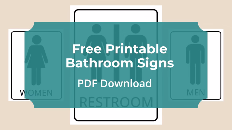 Featured Image - Free Printable Bathroom Signs
