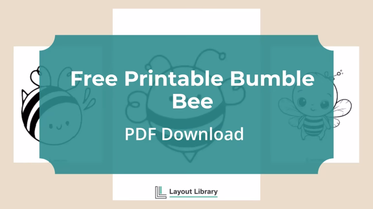 Featured Image - Free Printable Bumble Bee