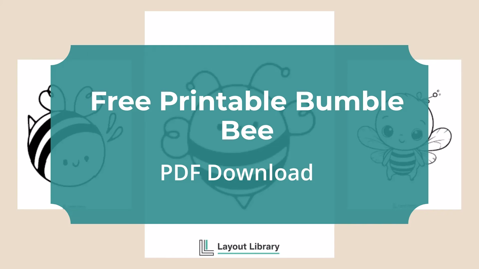 Featured Image - Free Printable Bumble Bee