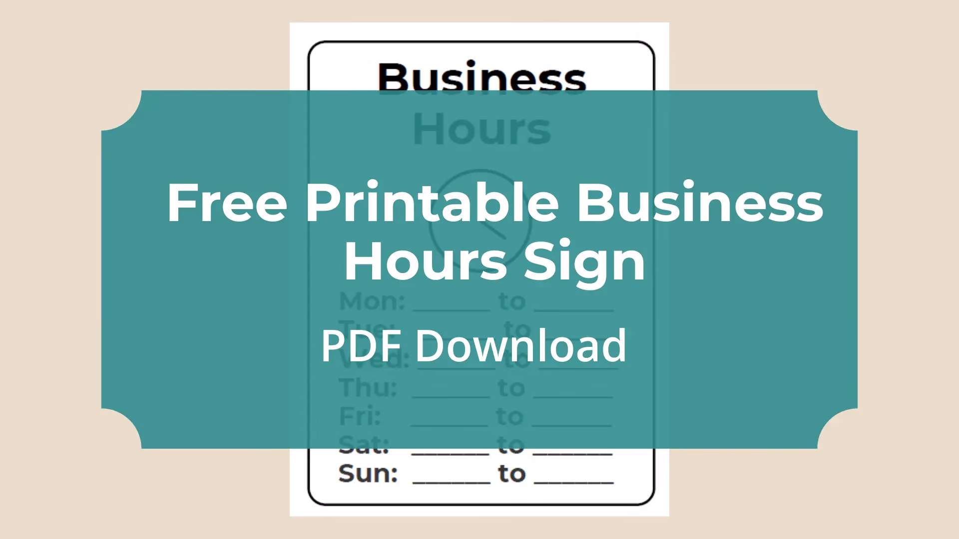 Featured Image - Free Printable Business Hours Sign