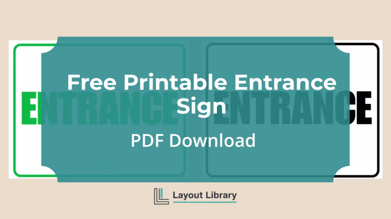 Featured Image - Free Printable Entrance Sign