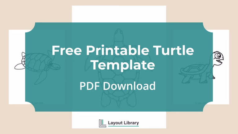 Featured Image - Free Printable Turtle Template
