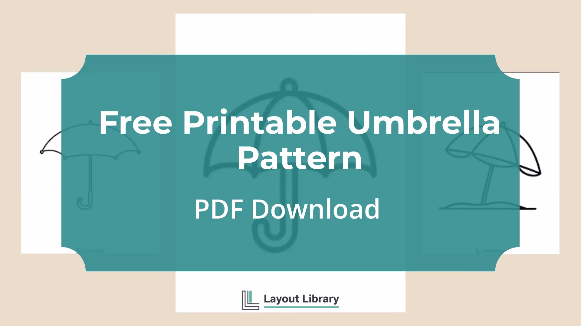 Featured Image - Free Printable Umbrella Pattern