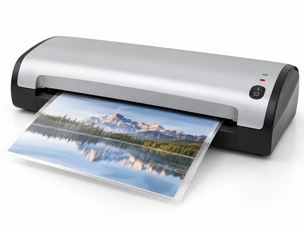 Modern Laminator with Mountain Photo