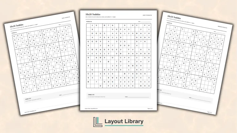 Featured Image - Free Printable 16x16 Sudoku