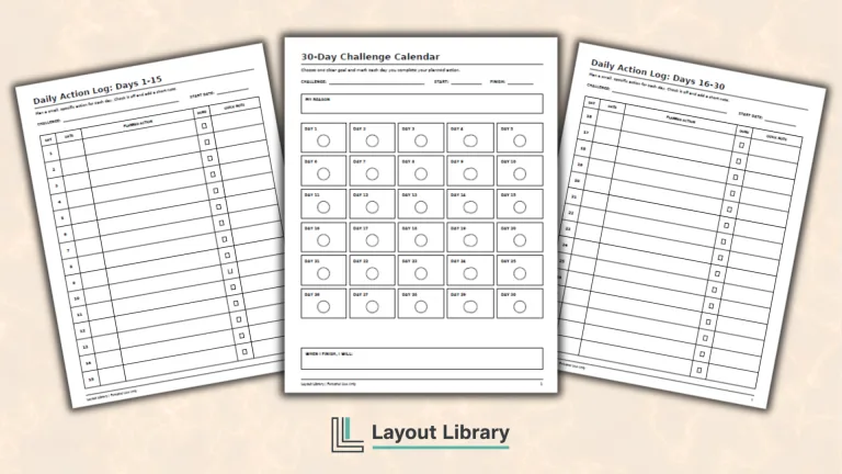 Featured Image - Free Printable 30-Day Challenge Calendar