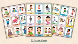 Featured Image - Free Printable Action Words Flash Cards