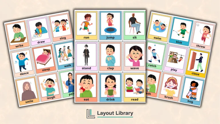 Featured Image - Free Printable Action Words Flash Cards