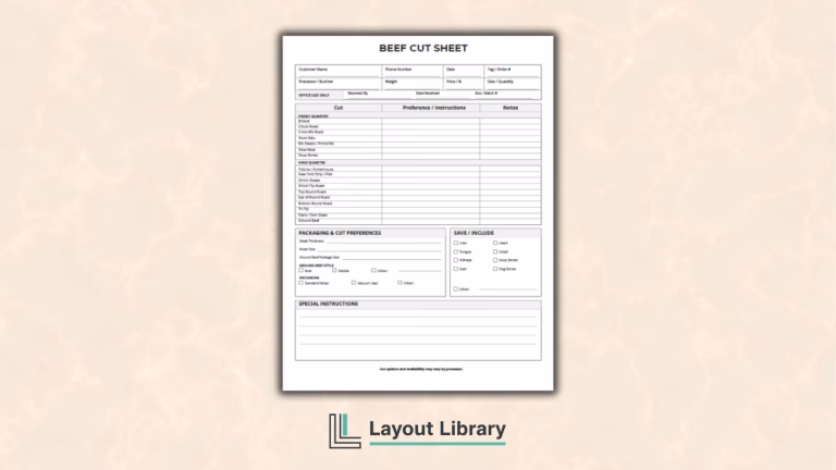 Featured Image - Free Printable Beef Cut Sheet