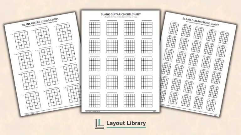 Featured Image - Free Printable Blank Guitar Chord Chart