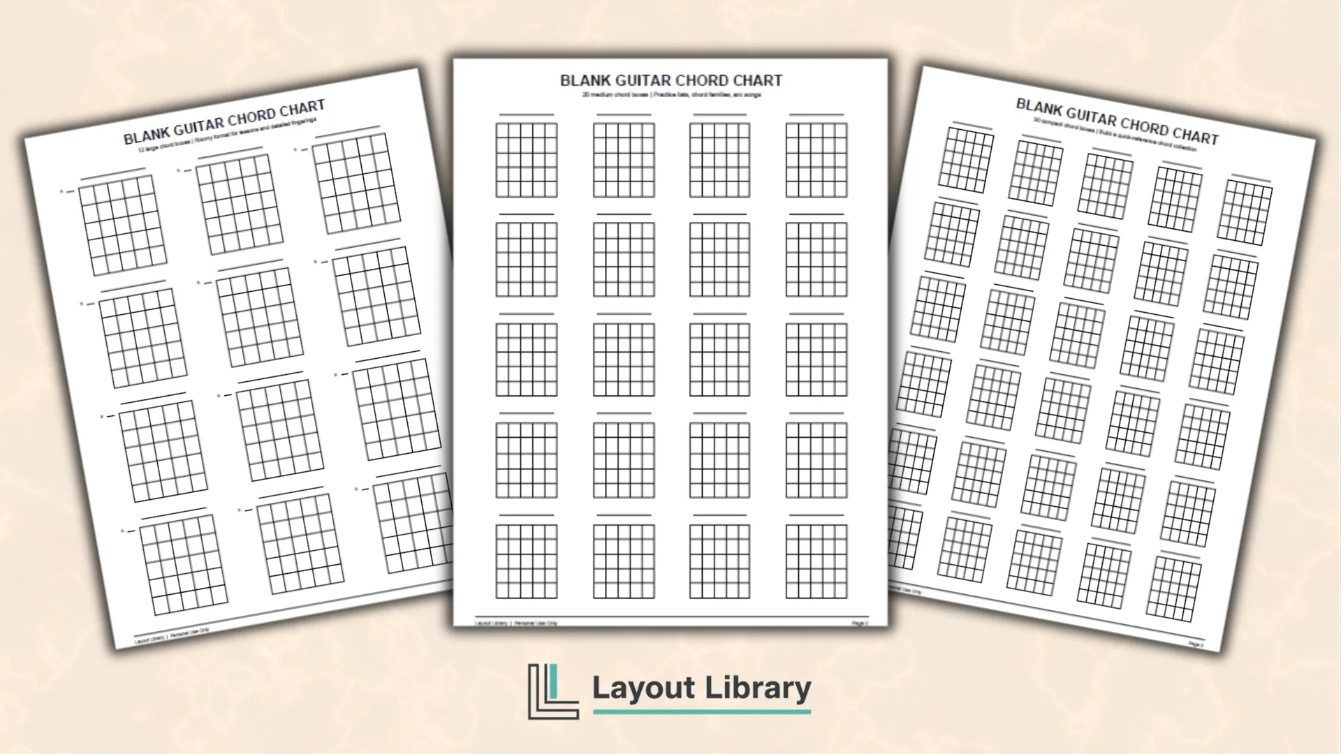 Featured Image - Free Printable Blank Guitar Chord Chart
