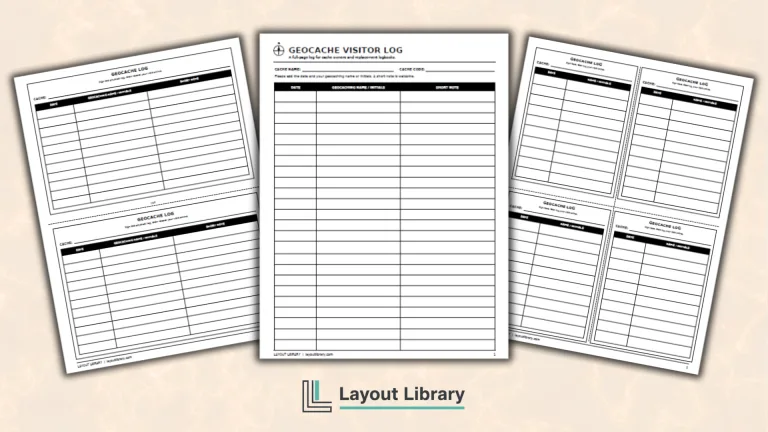 Featured Image - Free Printable Geocache Logs
