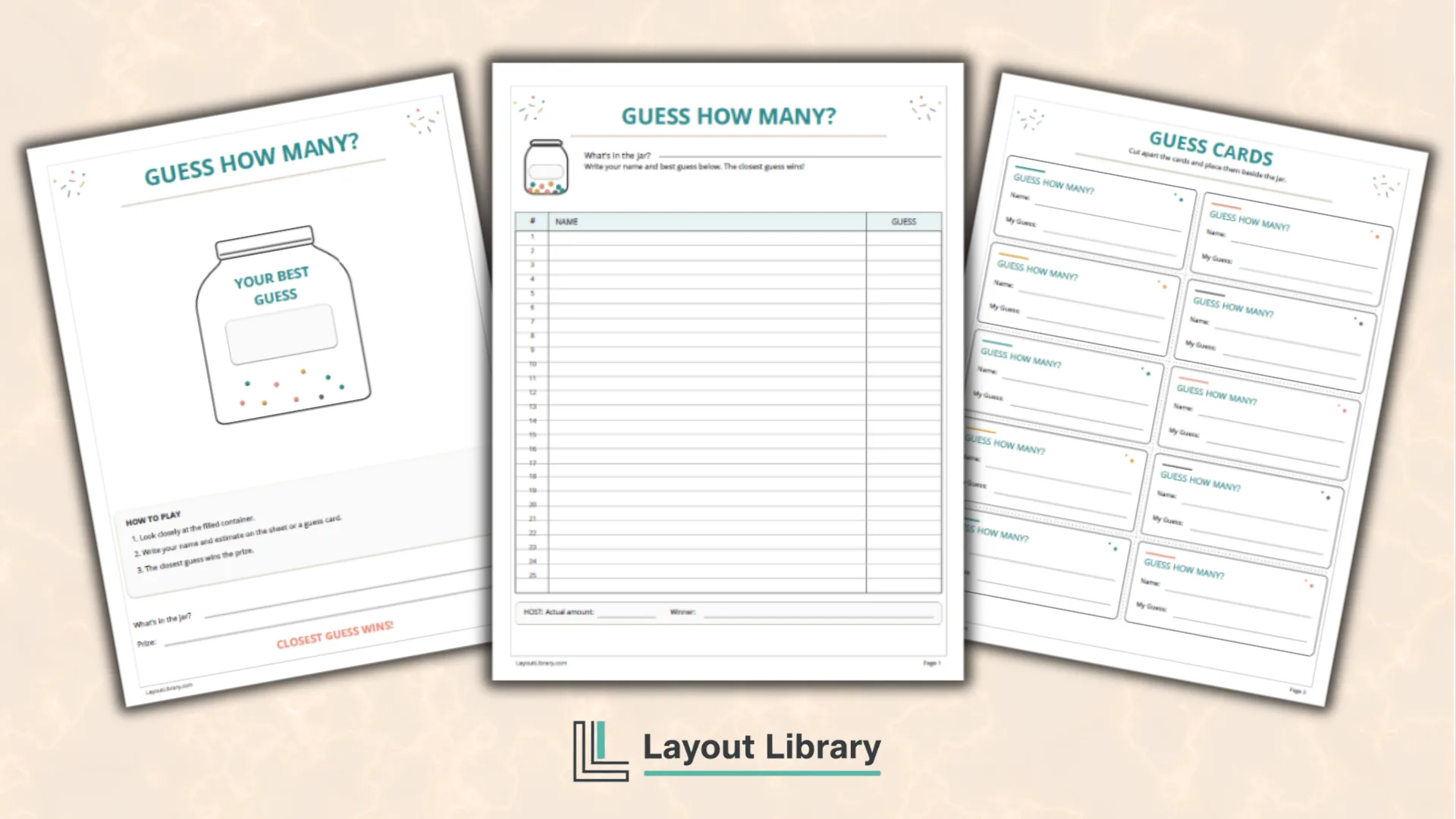 Featured Image - Free Printable Guess How Many Sheet
