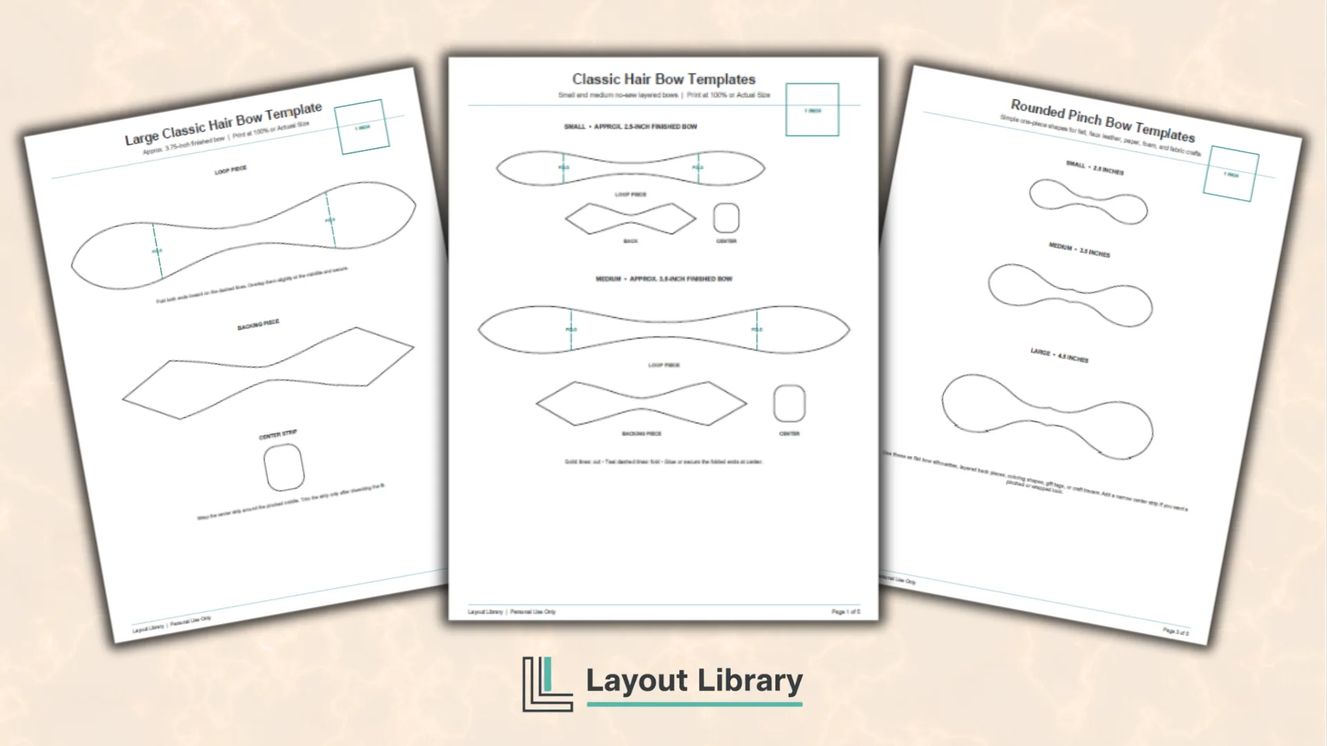 Featured Image - Free Printable Hair Bow Templates