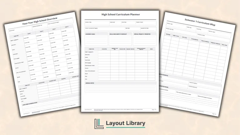 Featured Image - Free Printable High School Curriculum Planner