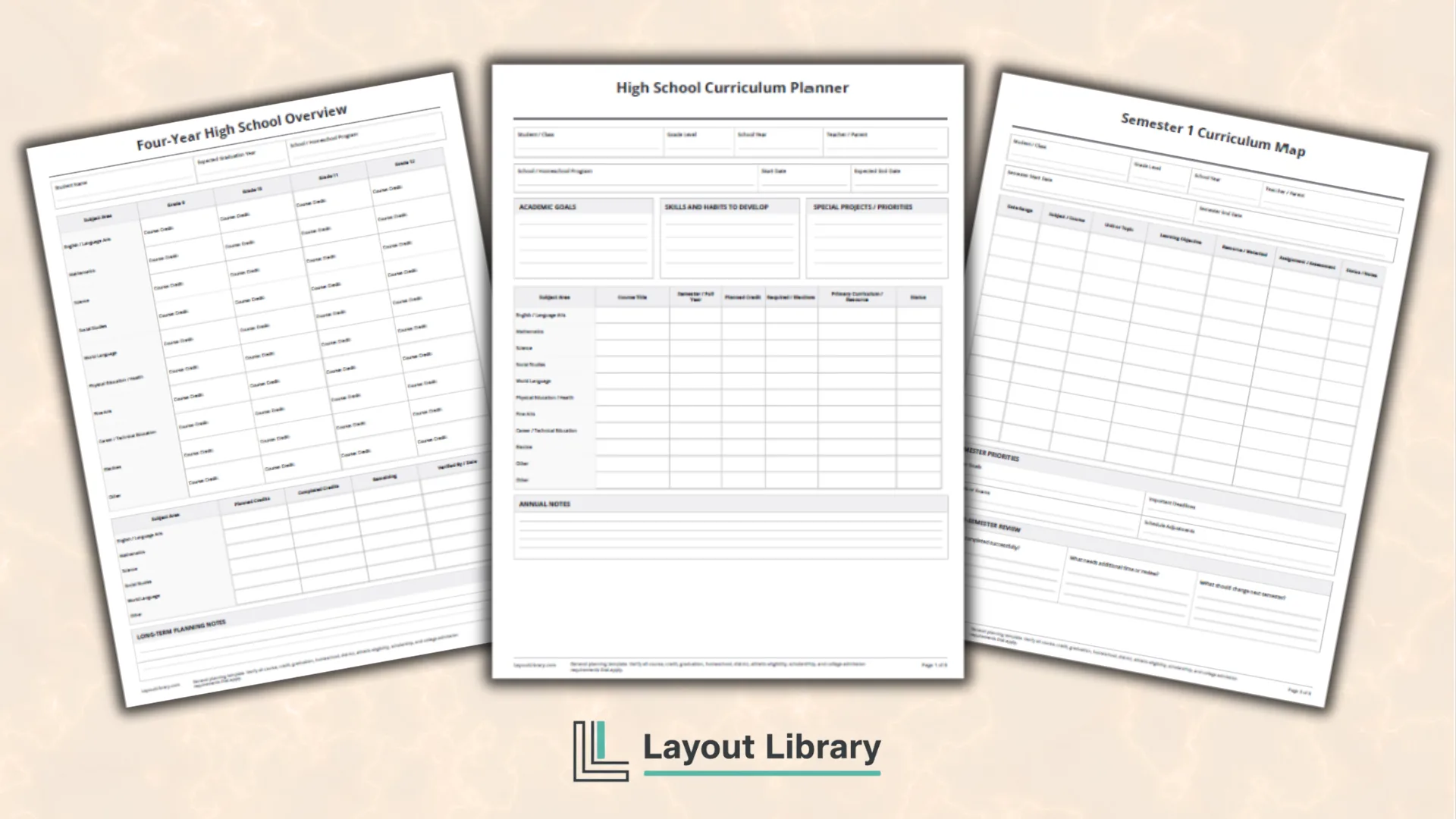 Featured Image - Free Printable High School Curriculum Planner