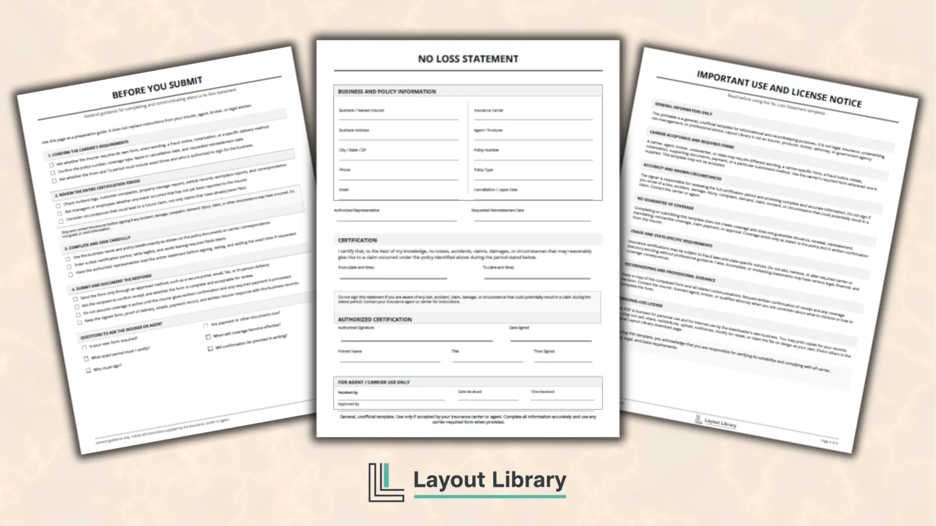 Featured Image - Free Printable No Loss Statement