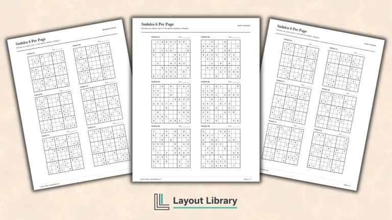 Featured Image - Free Printable Sudoku 6 Per Page
