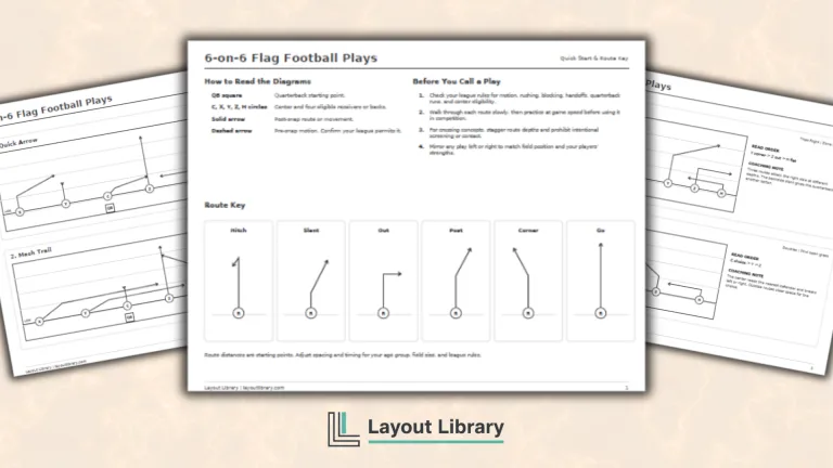 Featured Image - Free Printable 6-on-6 Flag Football Plays