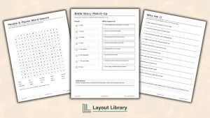 Featured Image - Free Printable Bible Activity Sheets