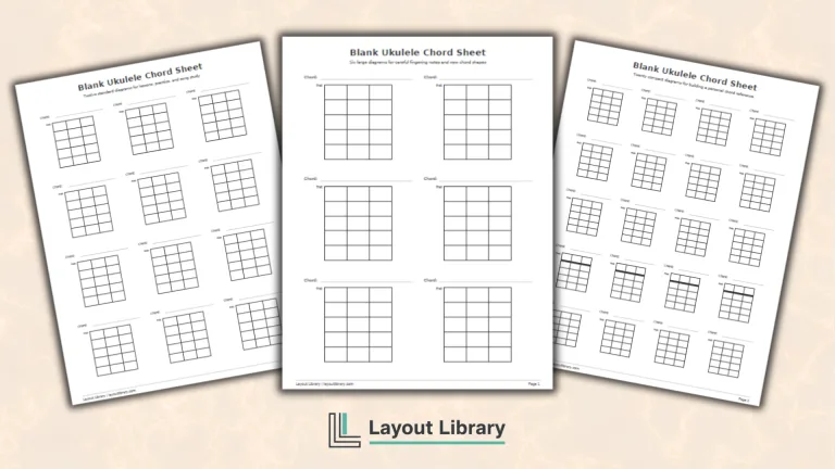 Featured Image - Free Printable Blank Ukulele Chord Sheet