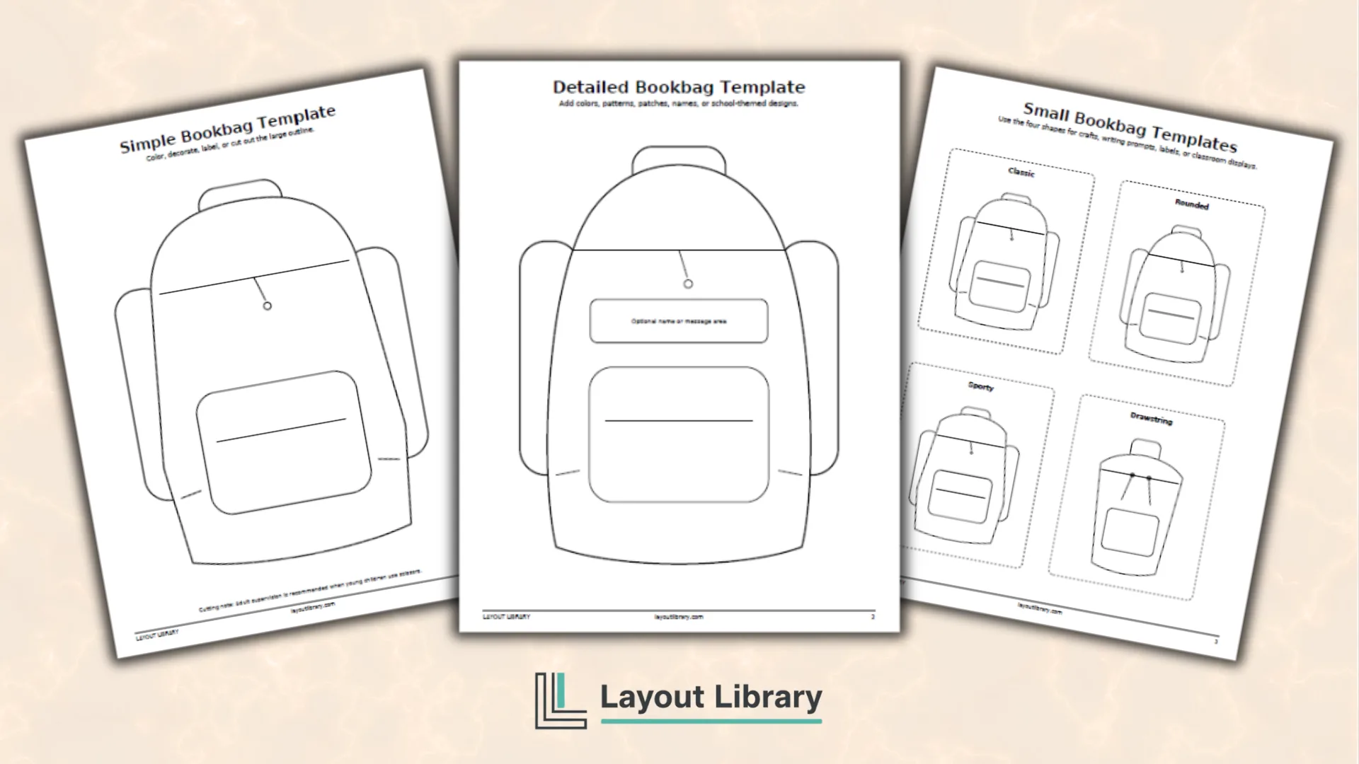 Featured Image - Free Printable Bookbag Template