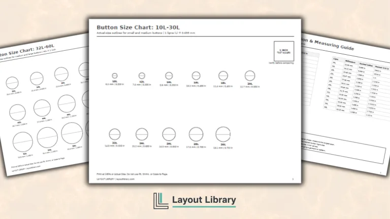 Featured Image - Free Printable Button Size Chart
