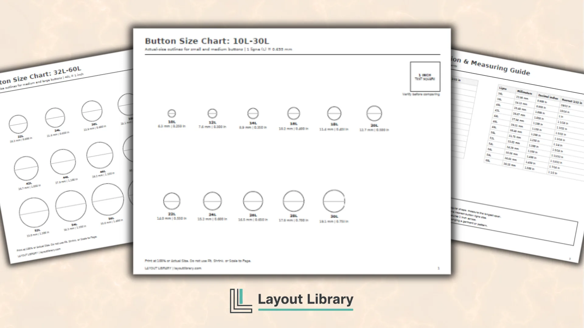 Featured Image - Free Printable Button Size Chart