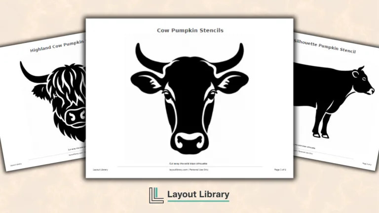 Featured Image - Free Printable Cow Pumpkin Stencils