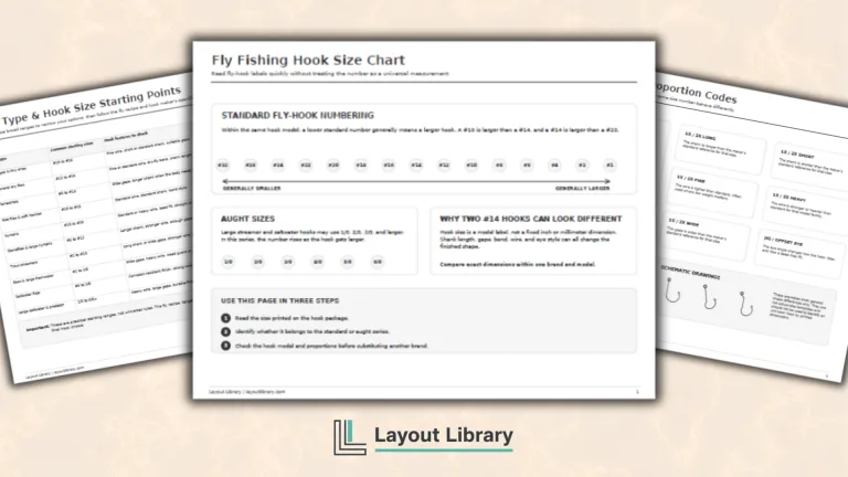 Featured Image - Free Printable Fly Fishing Hook Size Chart