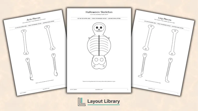 Featured Image - Free Printable Halloween Skeleton