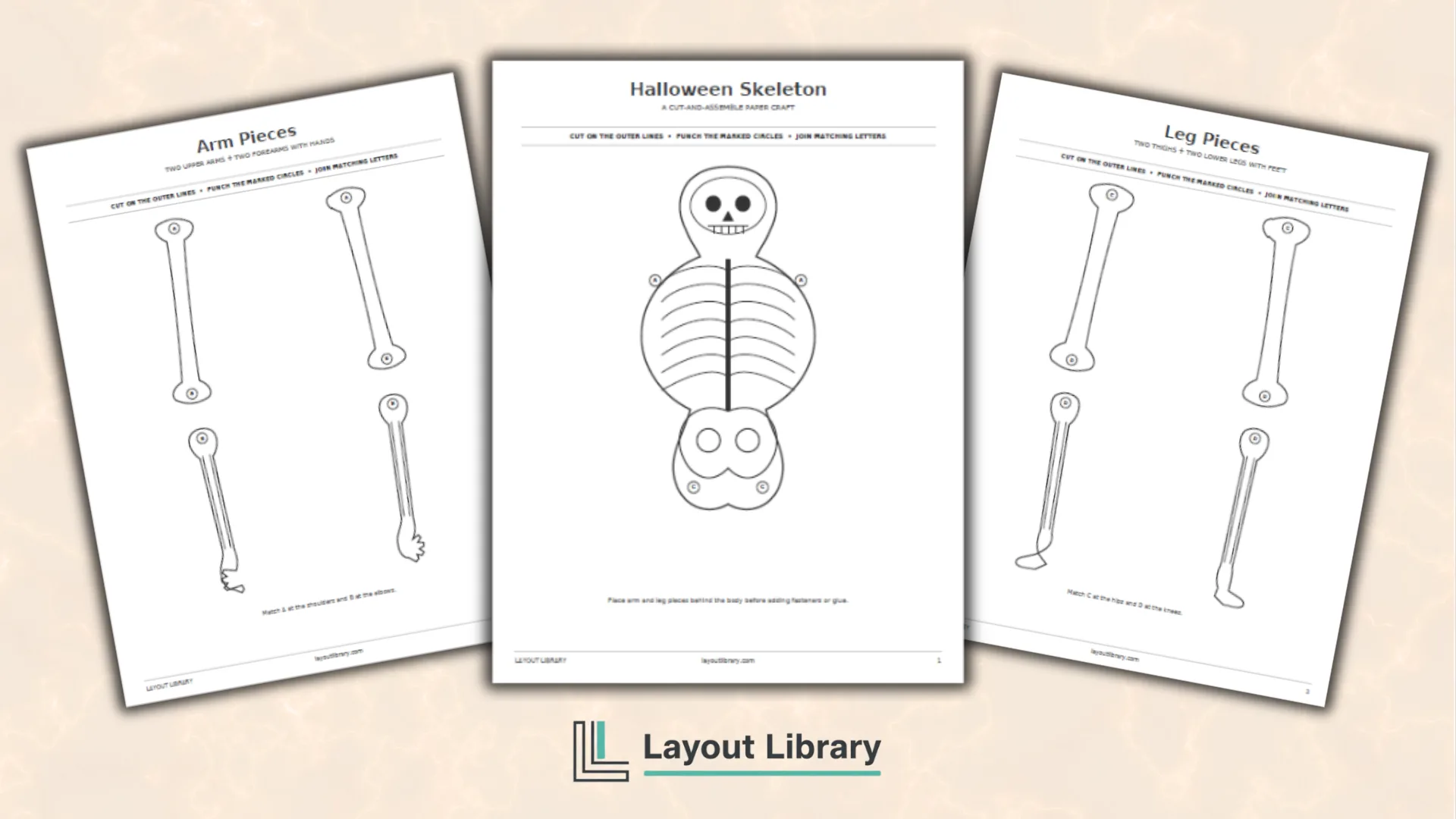 Featured Image - Free Printable Halloween Skeleton