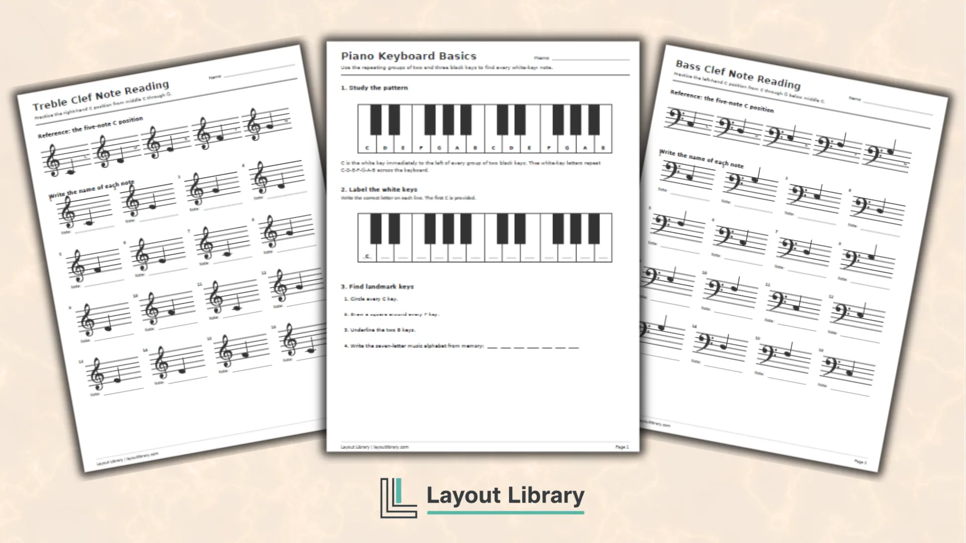 Featured Image - Free Printable Piano Worksheets for Beginners