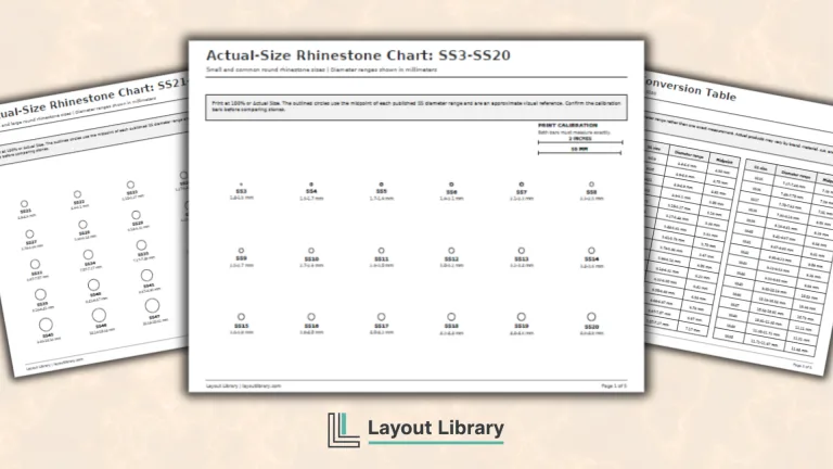 Featured Image - Free Printable Rhinestone Size Chart