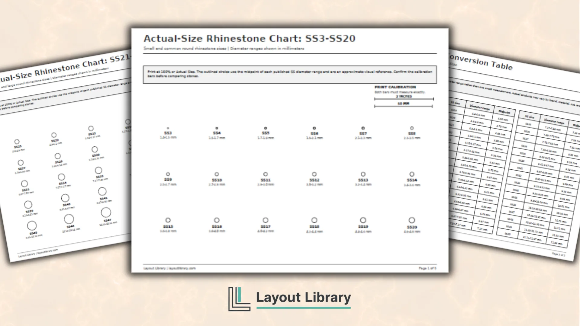 Featured Image - Free Printable Rhinestone Size Chart
