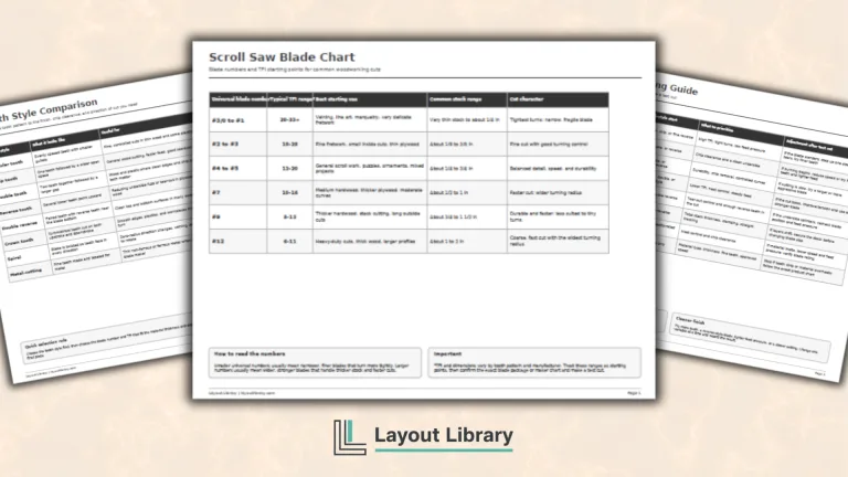 Featured Image - Free Printable Scroll Saw Blade Chart