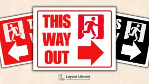 Featured Image - Free Printable This Way Out Sign