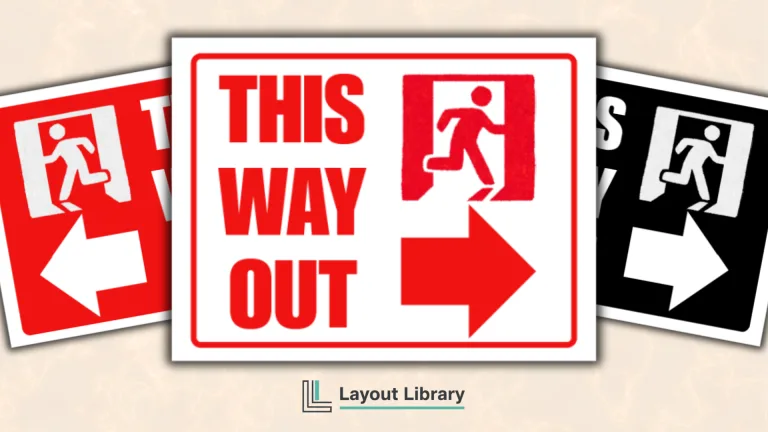 Featured Image - Free Printable This Way Out Sign