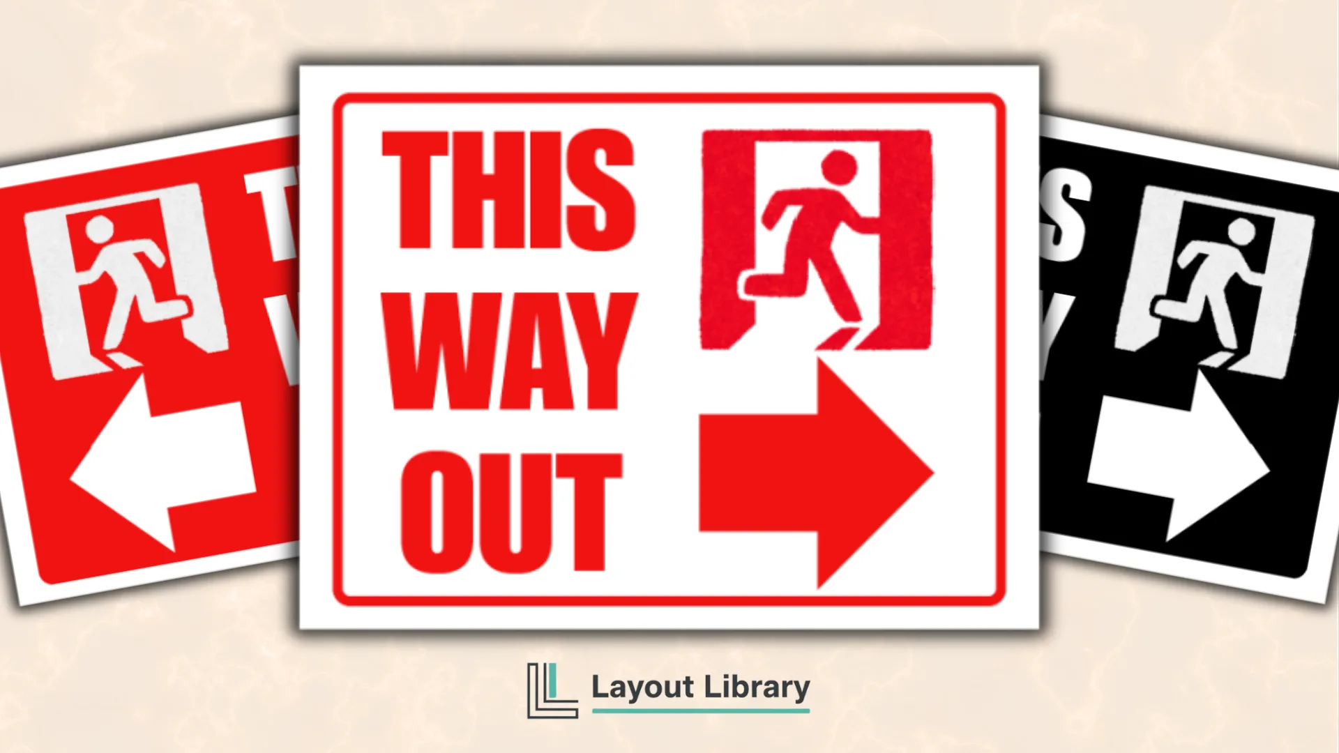 Featured Image - Free Printable This Way Out Sign