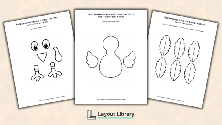 Featured Image - Free Printable Build-a-Turkey Activity