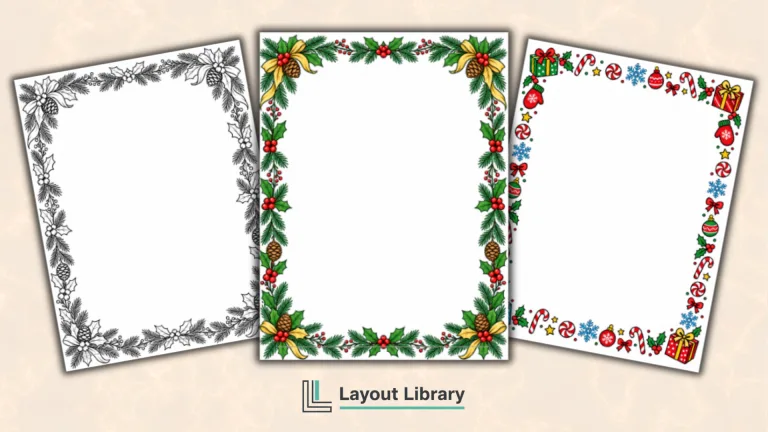 Featured Image - Free Printable Christmas Border Templates