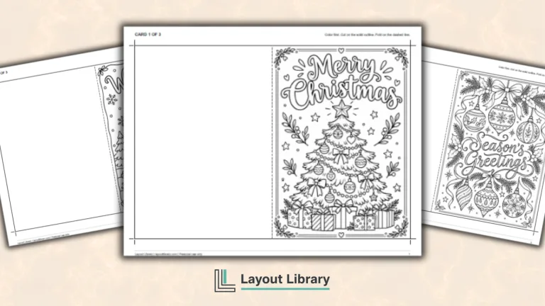 Featured Image - Free Printable Christmas Cards to Color