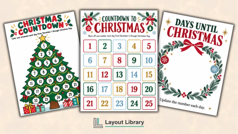 Featured Image - Free Printable Christmas Countdown