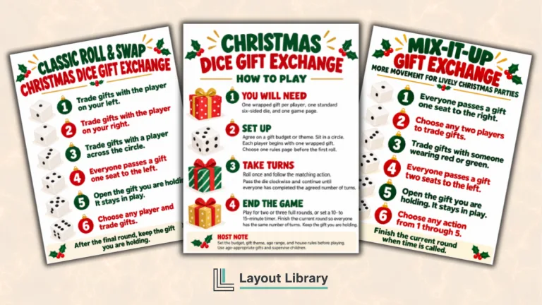 Featured Image - Free Printable Christmas Dice Game